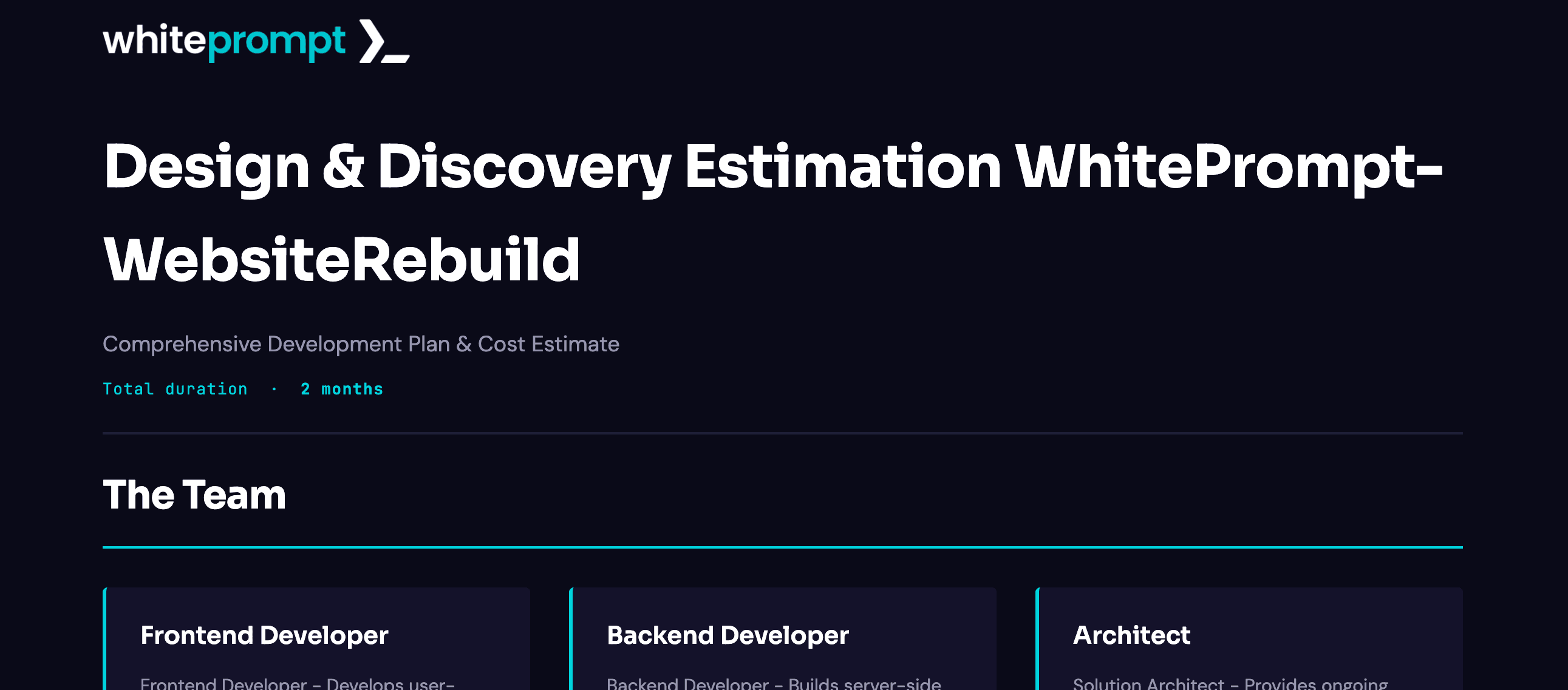 Phases & Deliverables timeline view, Gantt chart of Discovery & Design, Project Setup, Infrastructure.