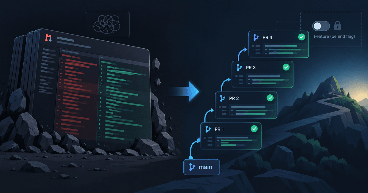 GitHub Stacked Pull Requests: Breaking a Large Feature into Reviewable Layers image
